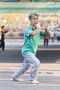 Group practice Tai Chi in Ritan Park, Beijing, China